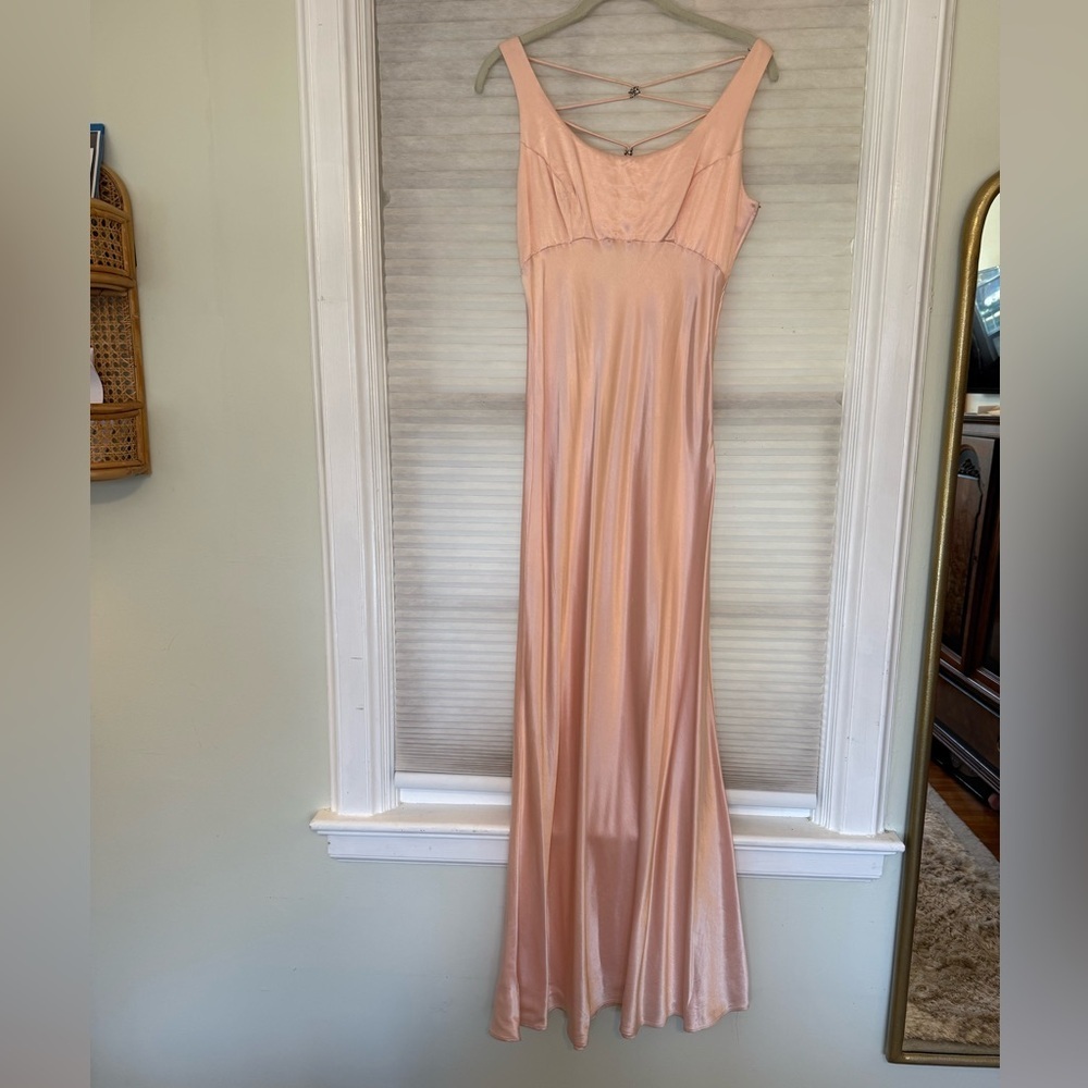 Pink Satin Formal Dress - Picture 11 of 14